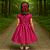 Vestido Infantil Liso  Rosa Fúcsia Festas e Formaturas e Batizados Crepe Acetinado - Imagem 3