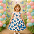 Vestido Infantil Borboletas Azul - Imagem 1