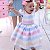 Vestido Infantil Candy collor listrado Horizontal - Imagem 1