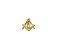 Pin Esquadro e Compasso Vazado Pequeno Dourado - Imagem 1