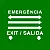Sinalização Saída slim fundo verde - c/seletor 24x18 - Imagem 3