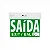 Sinalização Saída slim fundo verde - c/seletor 24x18 - Imagem 1