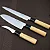 Jogo de Faca Japanese 3 Peças Cabo De Madeira - Mundial. - Imagem 1