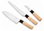 Jogo de Faca Japanese 3 Peças Cabo De Madeira - Mundial. - Imagem 3