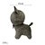 Gato de Pelúcia com Gravata, 25cm, Cinza, toque macio, presente, ursinho de pelúcia - Imagem 3