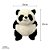 Panda Baby Preguiçoso de Pelúcia, na cor branco + preto, 20cm, toque macio, presente, ursinho de pelúcia - Imagem 2