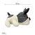 Cachorro de pelúcia deitado cinza com branco, toque macio, ursinho de pelúcia - Imagem 3