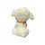 Cachorro com Sininho de Pelúcia, cor branco, presente, ursinho de pelúcia - Imagem 4