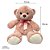 Urso de Pelúcia com Laço e Olhos Detalhados Rosa, toque macio, presente maternidade, ursinho de pelúcia - Imagem 2
