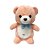Urso de Pelúcia Rosa Peach com laço, toque macio, presente maternidade, ursinho de pelúcia - Imagem 1
