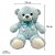 Urso de Pelúcia com Laço e Olhos Detalhados azul, toque macio, presente maternidade, ursinho de pelúcia - Imagem 2