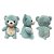 Urso de Pelúcia Azul bebê com laço, toque macio, presente maternidade, ursinho de pelúcia - Imagem 5
