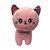Gato de Pelúcia com Gravata, 25cm, Rosa, toque macio, presente, ursinho de pelúcia - Imagem 1