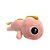 Camaleão de Pelúcia Olhos Redondo Rosa Chiclete - Imagem 1