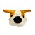 Cachorro de Pelúcia Deitado Peludinho Caramelo - Imagem 1