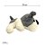 Cachorro de Pelúcia Deitado Peludinho Cinza - Imagem 3