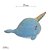 Baleia Unicórnio de Pelúcia Star Azul 25cm, pelúcia fofa - Imagem 3