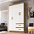 Guarda Roupa Dallas Nogueira/Off White 4 portas 2 gavetas - Imagem 1
