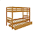 Treliche Solteiro com cama auxiliar Cor Mel - Imagem 10