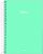 CADERNO CD ESPIRAL 10X1 160FLS STILO VERDE PASTEL JANDAIA - Imagem 1