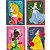 Caderno capa dura 1/4 espiral 80 folhas Disney Princesa StarSchool Jandaia - Imagem 1