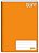 Caderno capa dura 1/4 brochura 96fls Stiff Laranja Jandaia - Imagem 1