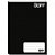 Caderno capa dura 1/4 brochura 96fls Stiff Preto Jandaia - Imagem 1