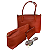 Kit Bolsa Feminina Vermelho VulcânicoTiracolo + Bolsa Tote + Carteira - Imagem 2