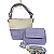 Kit Mãe & Filha 2 Peças Bolsa Feminina Média & Grande  - Roxo & Creme - Imagem 2