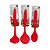 Kit Cozinha 3 Utensílios de Silicone Concha Colher Preto - Imagem 1