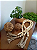 Colar Decorativo Contas Em Madeira Decoração Mesa Sala Adorno Bege 70cm - Imagem 1