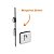 Fechadura Rolete Pivotante Pado Inox Polido Cromado 55mm 471 - Imagem 2