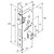 Fechadura Rolete Pivotante Pado Antique Bronze Oxid. Bx 40mm - Imagem 3