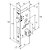 Fechadura Rolete Porta Pivotante Pado Inox Pol. Cromada 40mm - Imagem 3