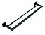 Porta Toalha Toalheiro Duplo Eterna 60cm Banheiro Inox Preto - Imagem 1