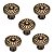 Kit 5 Puxador Italy Line 106 Colonial Antique Metal 32mm - Imagem 1