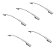 Kit 5 Puxador Branco Italy Line 2092 Metal 128mm - Imagem 1