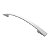 Puxador Branco Italy Line 2092 Metal 128mm Com Parafusos - Imagem 1