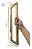 Puxador Inox Dourado Porta Abrir Correr Pivotante Df992 30cm - Imagem 2