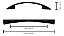Kit 5 Puxador Italy Line Preto Fosco 2092 Metal 96mm - Imagem 3