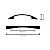 Kit 3 Puxador Italy Line Preto Fosco 2092 Metal 96mm - Imagem 2