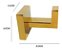 Cabide Gancho Dourado Banheiro Italy Line Eterna Inox Gold - Imagem 2