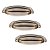 Kit 3 Puxador Concha Colonial Antique 115 Italy Line 96mm - Imagem 1