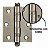 KIT 3 Dobradiças Porta Madeira Pado 3025 Antique Bronze Ox - Imagem 3