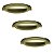 Kit 3 Puxador Concha Colonial Dourado 115 Italy Line 96mm - Imagem 1