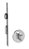 Fechadura Rolete Banheiro Pivotante Pado Inox Escovado 55mm - Imagem 1