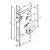 Fechadura Rolete Pivotante Pado Inox Polido Cromada 55mm Ext - Imagem 2