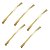 Kit 5 Puxador Dourado 2092 Italy Line Metal 160mm - Imagem 1