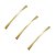 Kit 3 Puxador Dourado 2092 Italy Line Metal 192mm - Imagem 1