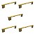 Kit 5 Puxador Dourado Il 950 Metal 96mm C/ Parafusos - Imagem 2